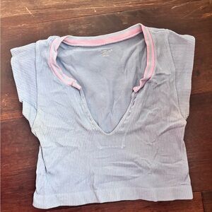 Urban Outfitters Light Blue/pink out from under top